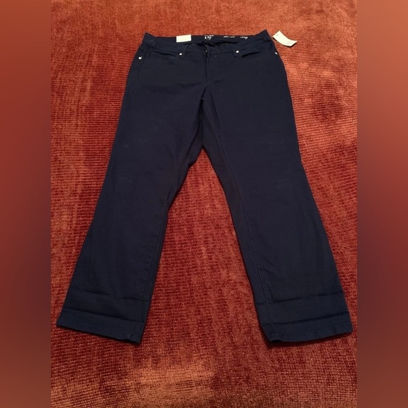 Navy-Blue Straight Leg Pants - Picture 2 of 13